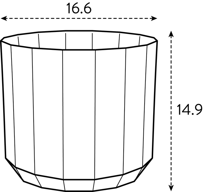 facet rond 17cm vert thé